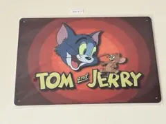 TOM and JERRY ブリキ看板 レトロデザイン
