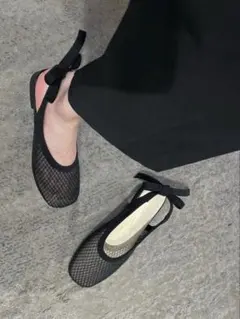 willfully back ribbon mesh flat sandal