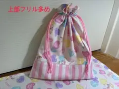 給食袋＆ランチョンマット ハートユニコーン柄　アイボリー② ハンドメイド