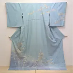 梅乃【225】洗える 絽 色無地 紋なし 未使用 水色 お茶席 お宮参り