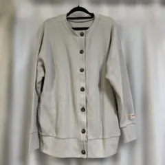 Java カーディガン　大きめ　前後2way ドルマン　ライトグレー