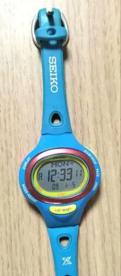 【ジャンク】SEIKO スーパーランナーズ　スモール　ブルー　SBTF023のサムネイル