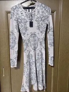BCBGJulisa Geometric Jacquard Silk Dress