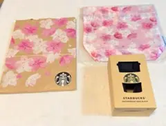 【新品未開封】STARBUCKS 防水バッグ と桜の巾着袋と桜のショッパー２枚
