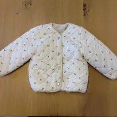 プティマイン petitmain チェリー柄リバーシブルジャケット キルティング