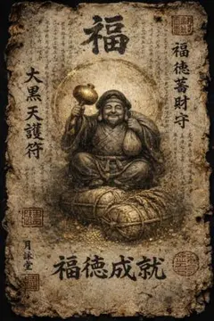 特級呪物御札【福徳満盈大黒の神祝護符】蓄財繁栄・大開運・チョウピラコ様の加護