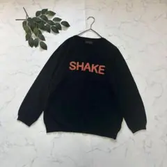 7397✾インザマーケット✾Vネックニット【M】ブラック/立体刺繍/綿100のサムネイル