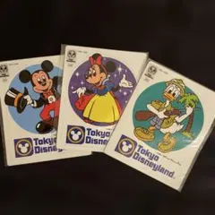 【値下げ中】TDL ミッキー　ミニー　ドナルド　レトロ　ステッカー 3枚セット