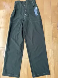 新品✨JEANASISオリーブグリーン ハイウエストパンツ