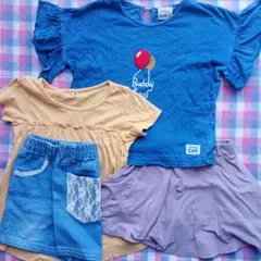 ガールズ キッズ服 4点セット110.120.130【USED】