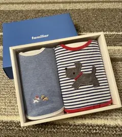 familiar スタイ2枚セット 犬デザイン