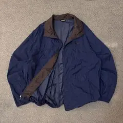 90s NIKE ナイロンジャケット　ドローコードoldnike 短丈　ネイビー