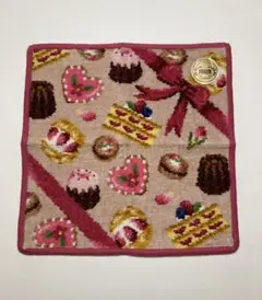 フェイラーハンカチ　ハッピーモーメント　ケーキお菓子ピンクおやつスイーツりぼん