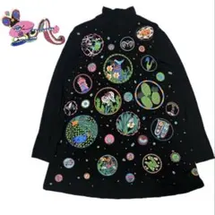 トクコプルミエヴォル ワンピース　チュニック　長袖　 刺繍　総柄　ハイネック