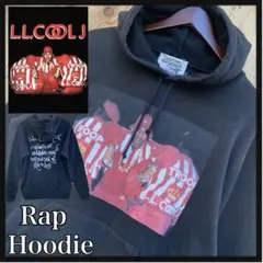 入手困難★L.L.COOL J★両面プリント★パーカー★ラップフーディー★L古着