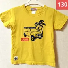 チャムスCHUMSオフロード車ヤシの木Tシャツ黄色キッズ紺色130cm四駆4WDのサムネイル