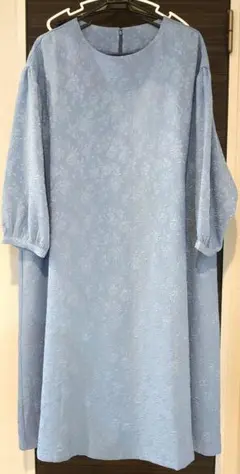 merlot plus 花柄ジャガード織りゆったりドレス ワンピース