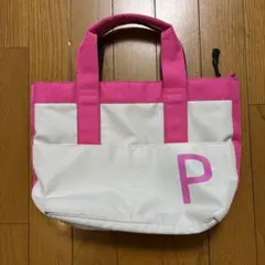 PUMA ゴルフ　ラウンドトートバッグ　ピンク/ホワイト