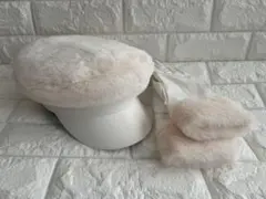 【未使用】Darich ダーリッチ　ホワイトファー付き手袋 帽子　ノベルティ