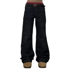 y2k フレアバギーデニム　ベルボトム　archive平成グランジ00s