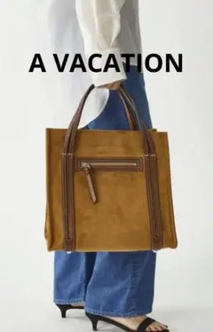 A VACATION レザー ハンドバッグ ブラウン 茶 - メルカリ