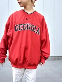 NIKE GEORGIA ナイロンジャケット Vネック レッドのサムネイル
