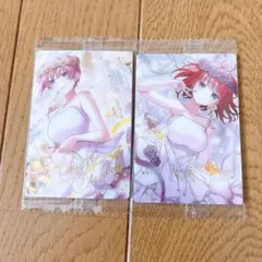 五等分の花嫁 ウエハース カード 中野一花 中野二乃 ウエディングドレス 箔押し
