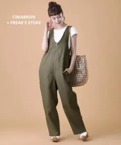 ◆ FREAK'S STORE フリークスストア 別注 リネンジップ サロペット