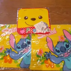 ディズニースティッチとプーさんタオル３枚セット