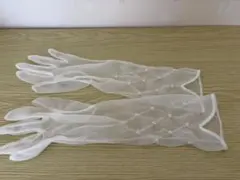 ウェディンググローブ ホワイト パールつき