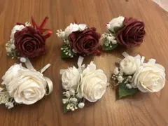本日限定価格‼️造花　コサージュ　 6個 赤 白