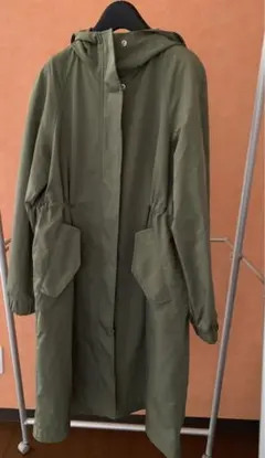 組曲kumikyoku 2 M カーキ春秋オリーブグリーンフード付きモッズコート