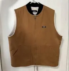 XLARGE ブラウン ベスト ジップアップ