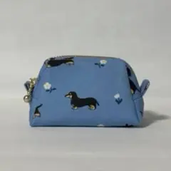 ミニ台形ポーチ③　ダックスフンド♡