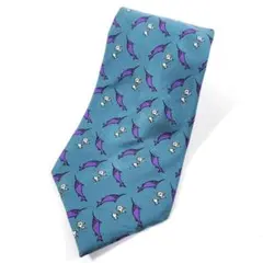 ランバンLANVIN　ネクタイ ブルー マルチカラー シルク メンズ