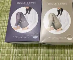 ベルシリーズ☆もこもこ着圧レギンス　パープル　ベージュ　Lサイズ