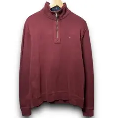 r*2様 【M】TOMMY HILFIGER ハーフジップニット ブランドロゴ