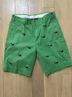 ラルフローレン　Ralph ショートパンツ　緑　クジラ刺繍