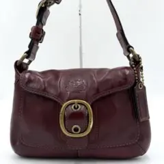 COACH コーチ レザーショルダーバッグ　ボルドー　y2k