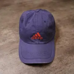 【コーデの外し】90s 00s old Adidas アディダス キャップ 紫紺