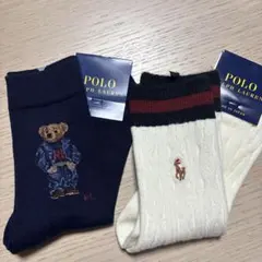 Polo Ralph Lauren ベア刺繍ソックス 2足セット