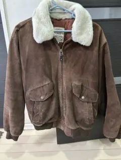 MA-1 レザージャケットブラウン