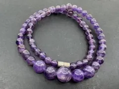 M6487 アメジスト　ネックレス　ヴィンテージ アクセサリー