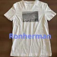 【Ronherman】ホワイト 風景プリント Tシャツ