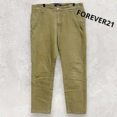 FOREVER21 綿100% テーパード チノパンツ 32 L カーキ 古着系のサムネイル