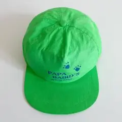 海外古着 プリント 企業 トラッカーキャップ 帽子 ライトグリーン