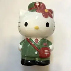 非売品】2003年ハローキティ 郵便局デザイン貯金箱 緑 レアキティ