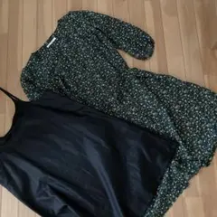 LOWRYS FARM 小花柄七分袖ワンピース