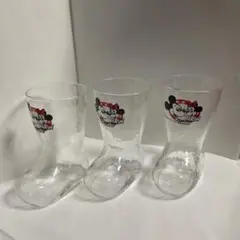 【非売品】ミッキー＆ミニーブーツ型グラスコラボ ノベルティ昭和レトロ ディズニー