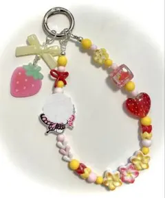 お値下げ!! ワンコイン♡ ビーズ キーホルダー 携帯ストラップ バッグチャーム